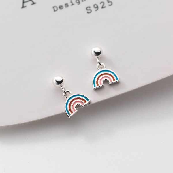 A37044 s925 sterling silver simple cute uniqueM earrings