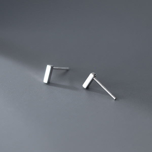 A33241 s925 sterling silver trendy simple square trendy geometric earrings