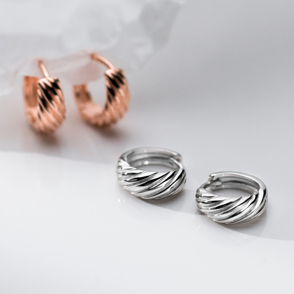 A42212 s925 sterling silver bar stripe simple earrings
