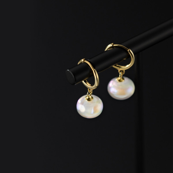 A36804 s925 sterling silver pearl sweet unique earrings