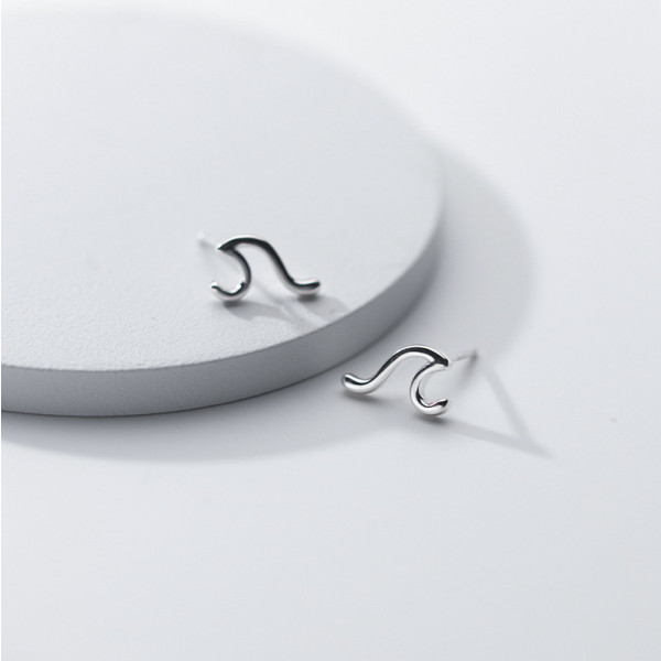 A35822 s925 sterling silver weave bar earrings