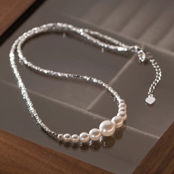 A39528 s925 sterling silver big elegant necklace