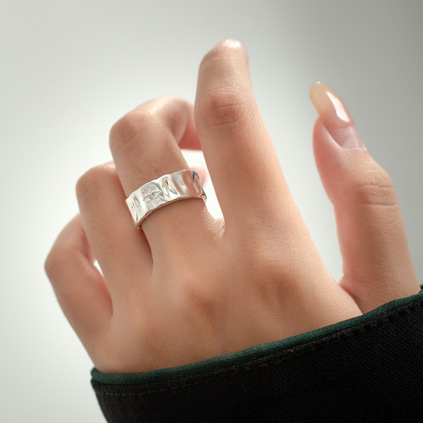 A40113 s925 sterling silver rhinestone design elegant ring