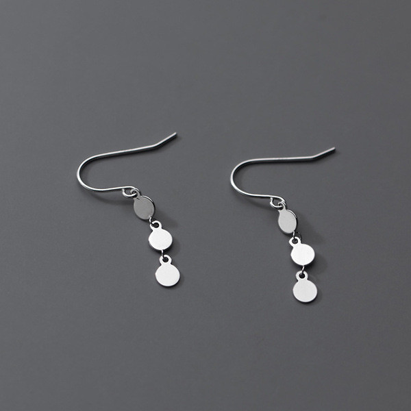 A34855 s925 sterling silver plate geometric earrings