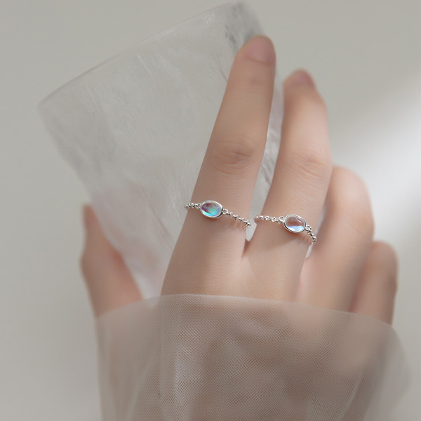 A36536 s925 sterling silver moonstone ring