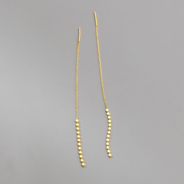A37085 s925 sterling silver string fashion unique plate simple trendy earrings