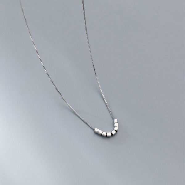 A35379 s925 sterling silver boxchain necklace