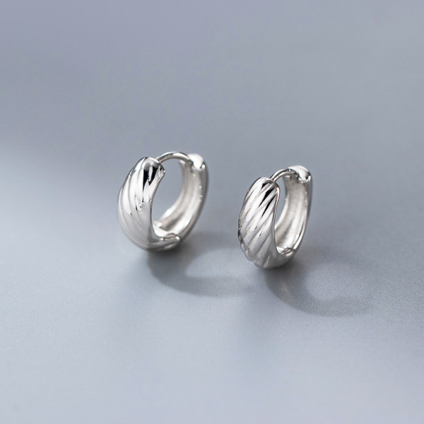 A46364 s925 sterling silver simple bar ear buckle