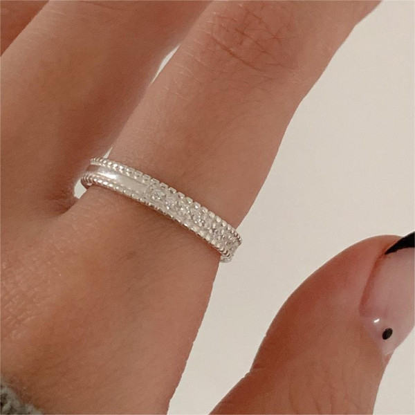A40430 sterling silver cubic zirconia elegant ring