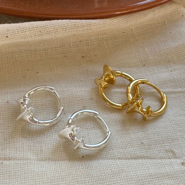 A41711 sterling silver stud earrings simple elegant earrings