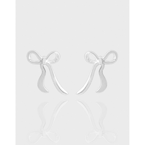 A43959 butterfly stud sterling silver s925 earrings