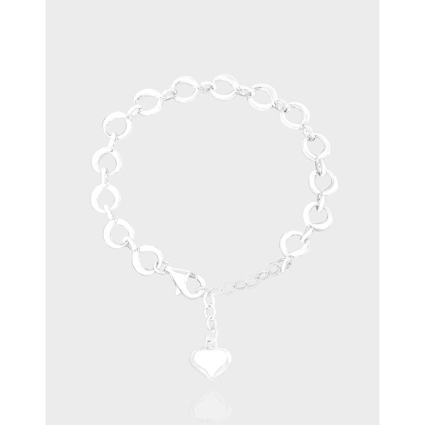 A41464 design heart charm sterling silver s925 bracelet