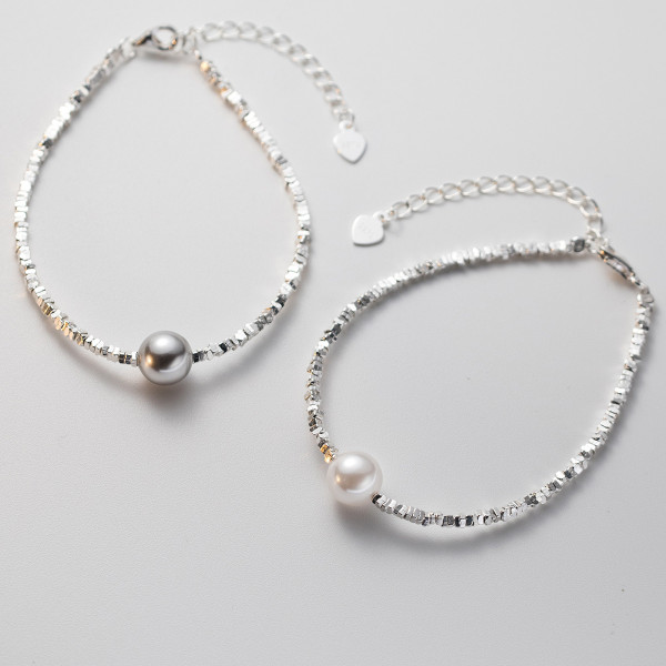 A39247 s925 sterling silver charm grade necklace bracelet