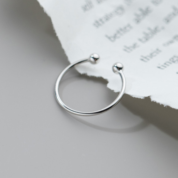 A38220 s925 sterling silver adjustable simple design ring