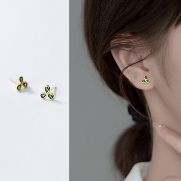 A36366 s925 sterling silver simple earrings
