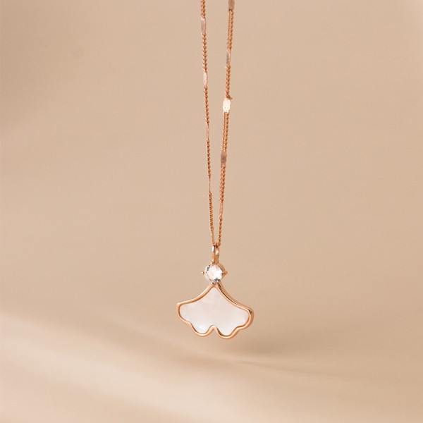 A35372 s925 sterling silver shell necklace