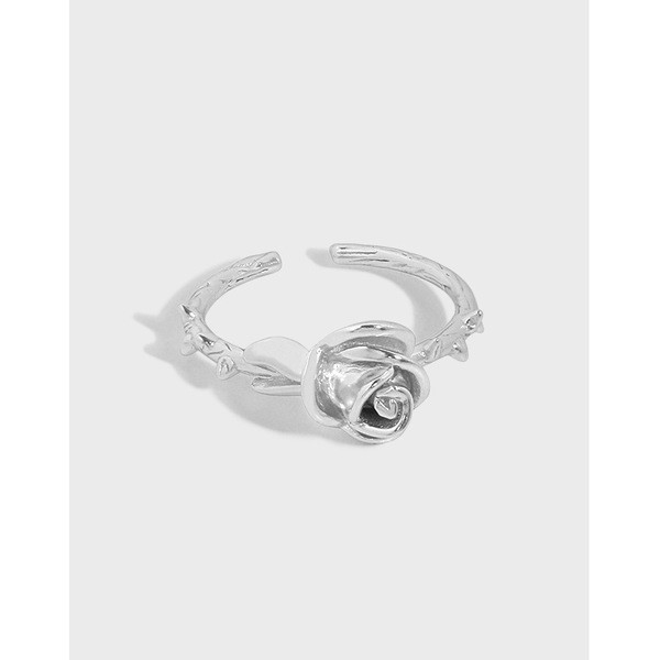 A33442 design chic rose flower qualitys925 sterling silver adjustable ring