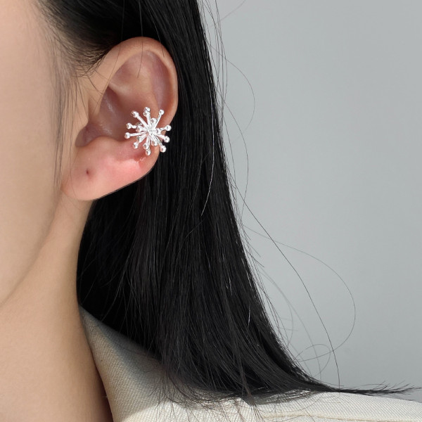 A46146 s925 sterling silver dainty simple elegant clipon ear clip