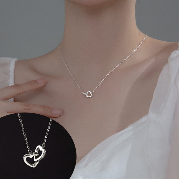 A35200 s925 sterling silver geometric necklace