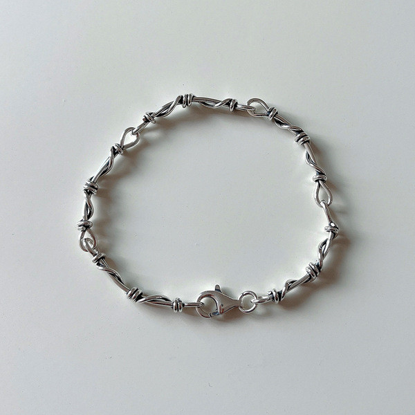 A32937 trendy 925 sterling silver irregular handmade bracelet
