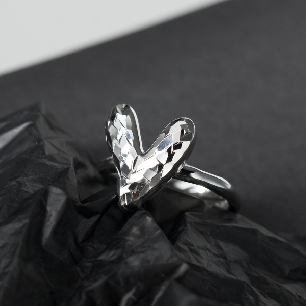 A45933 s925 sterling silver fashion sweet heart ring