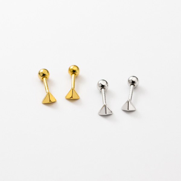 A36680 s925 sterling silver triangle earrings