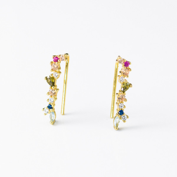 A44617 s925 sterling silver sweet rhinestone earrings
