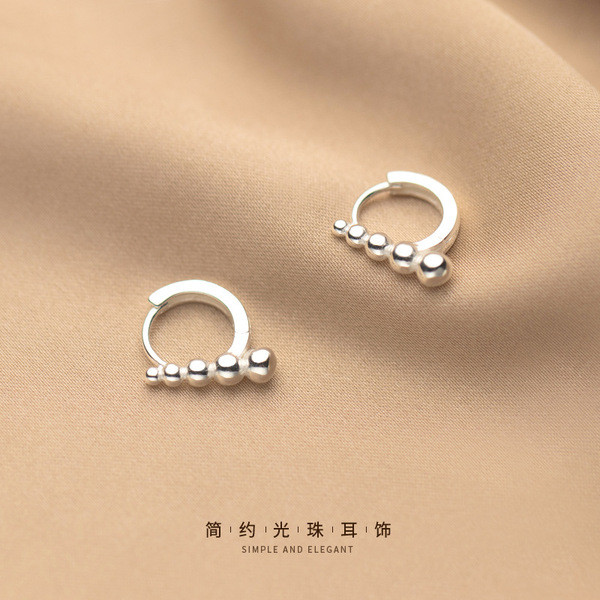 A32388 s925 sterling silver circle chic unique earrings