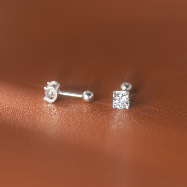 A36859 s925 sterling silver rhinestone earrings