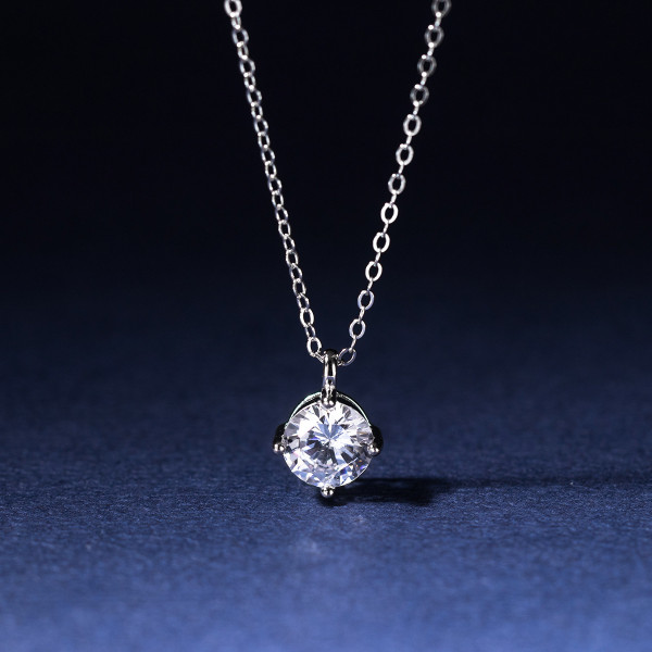 A44720 s925 sterling silver rhinestone elegant necklace