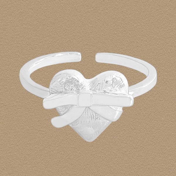 A44284 butterfly heart sterling silver s925 heartshape ring