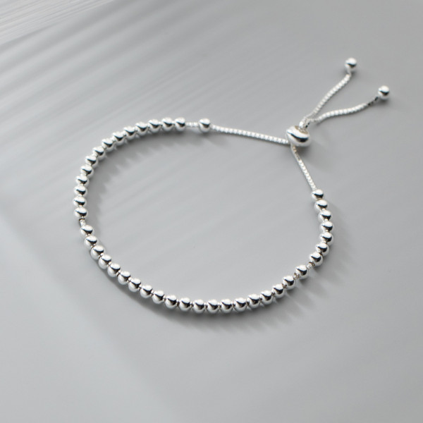 A38052 s925 sterling silver charm simple design bracelet