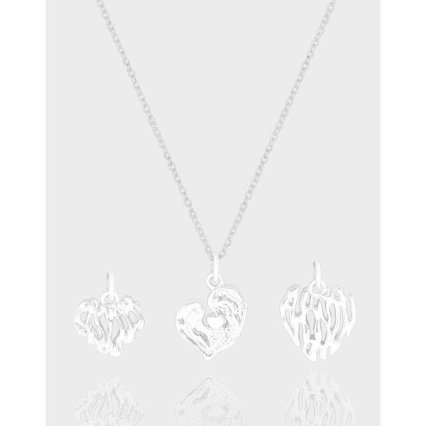 A41471 design heart hollowed sterling silver s925 necklace