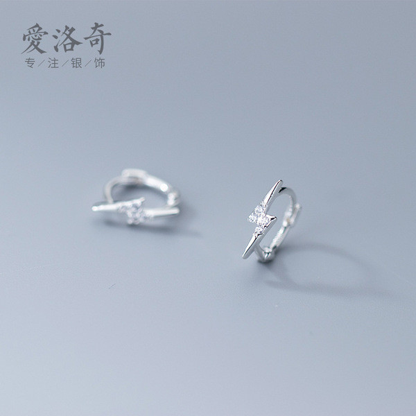 A32233 s925 sterling silver trendy chic fashion rhinestone earrings