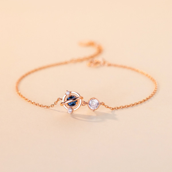 A34985 s925 sterling silver sweet charm bracelet