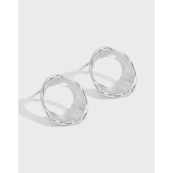 A31296 chic simple quality geometric circle s925 sterling silver earrings