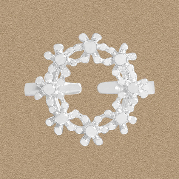 A44647 fashion flower adjustable sterling silver s925 ring