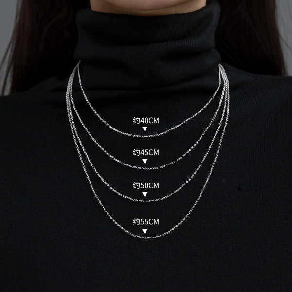 A35297 s925 sterling silver chic simple trendy pearl unique necklace