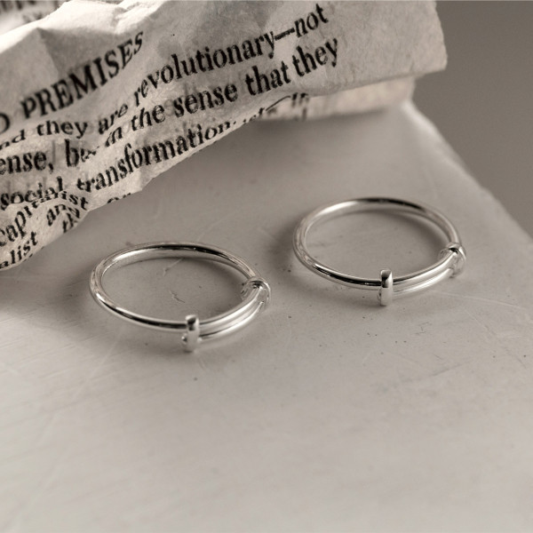 A40638 silver simple elegant ring