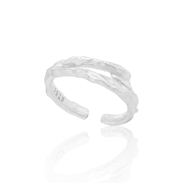 A42591 hollowed s925 sterling silver unique adjustable ring