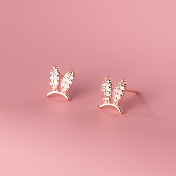 A35526 s925 sterling silver rhinestone small headband earrings