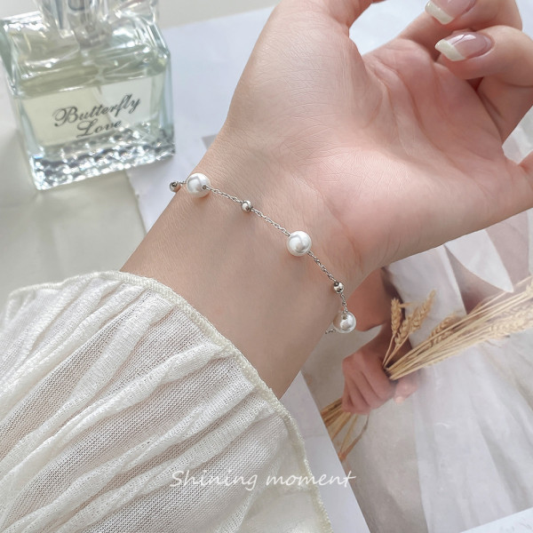 A46120 s925 silver trendy sweet charm bracelet