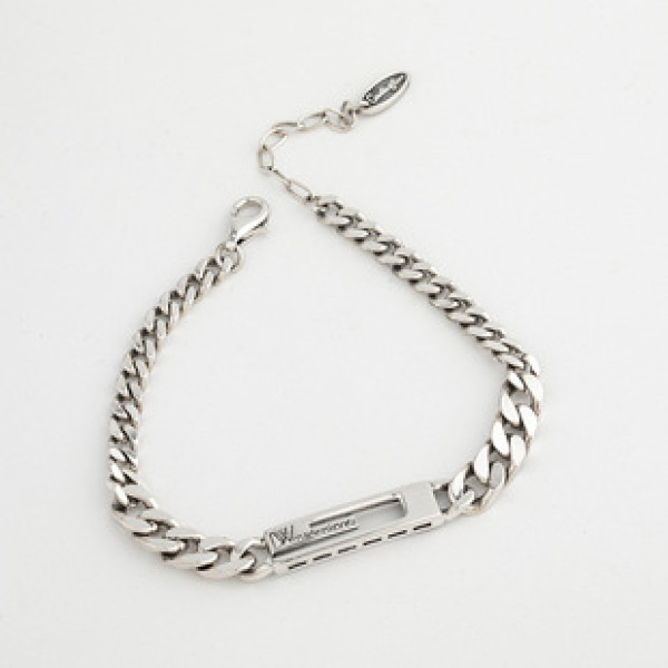 A32925 s925 sterling silver chic fashion silver trendy adjustable bracelet