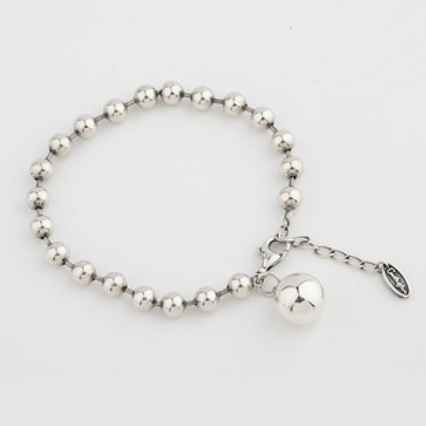 A32926 s925 sterling silver bead chic adjustable trendy fashion bracelet