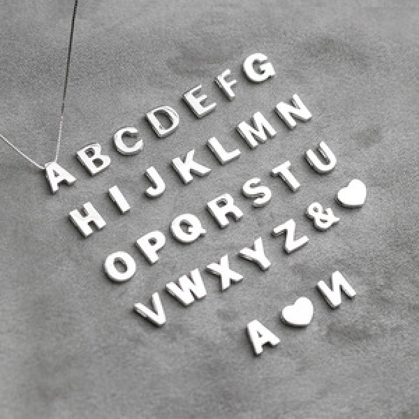 A43464 s925 silver simple elegant initial pendant unique fashion pendant