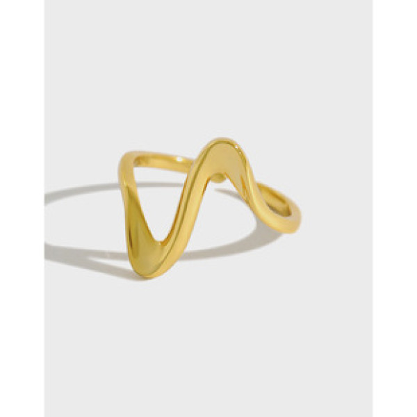 A37621 s925 sterling silver simple wide weave unique ring