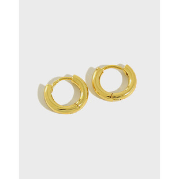 A37388 s925 sterling silver minimalist geometric circle hoop unique earrings