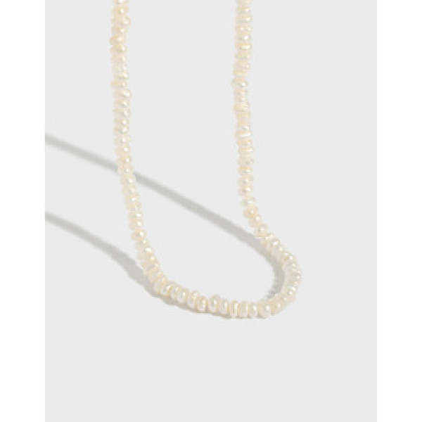 A31522 baroque freshwaterpearl s925 sterling silver necklace