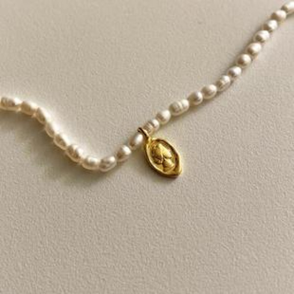 A37672 sterling silver pendant choker necklace