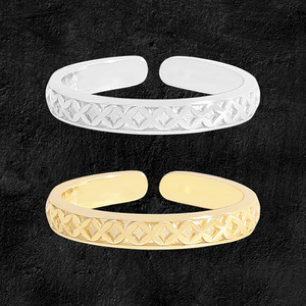A44275 adjustable sterling silver s925 ring